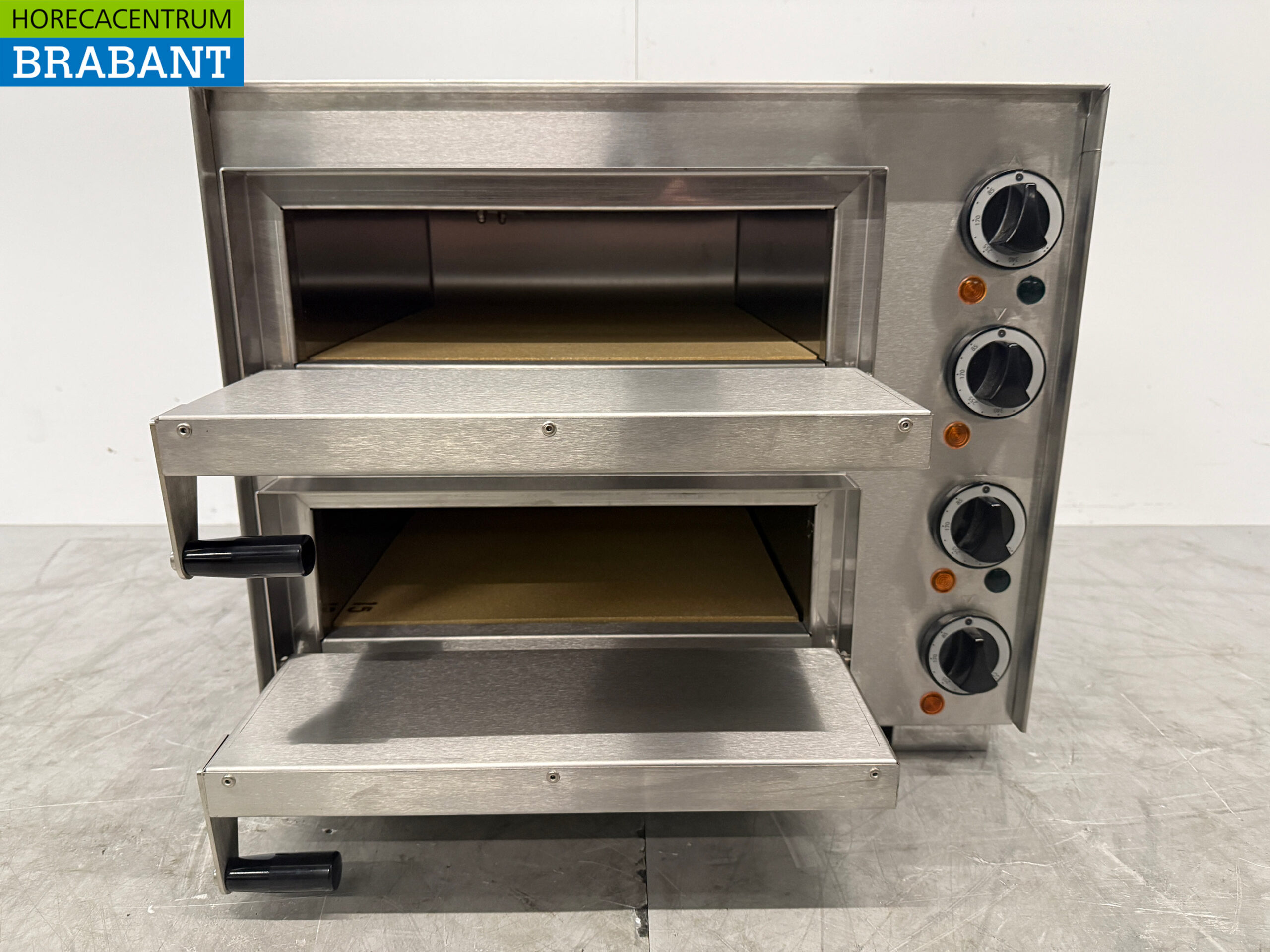 Stainless steel Ascobloc Double Pizza Oven 2 x 35 cm Stone 230V Horeca - Image 4