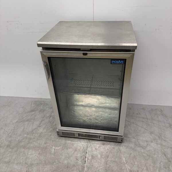 Stainless steel Polar Glass Door Refrigerator 200 liters 230V Catering