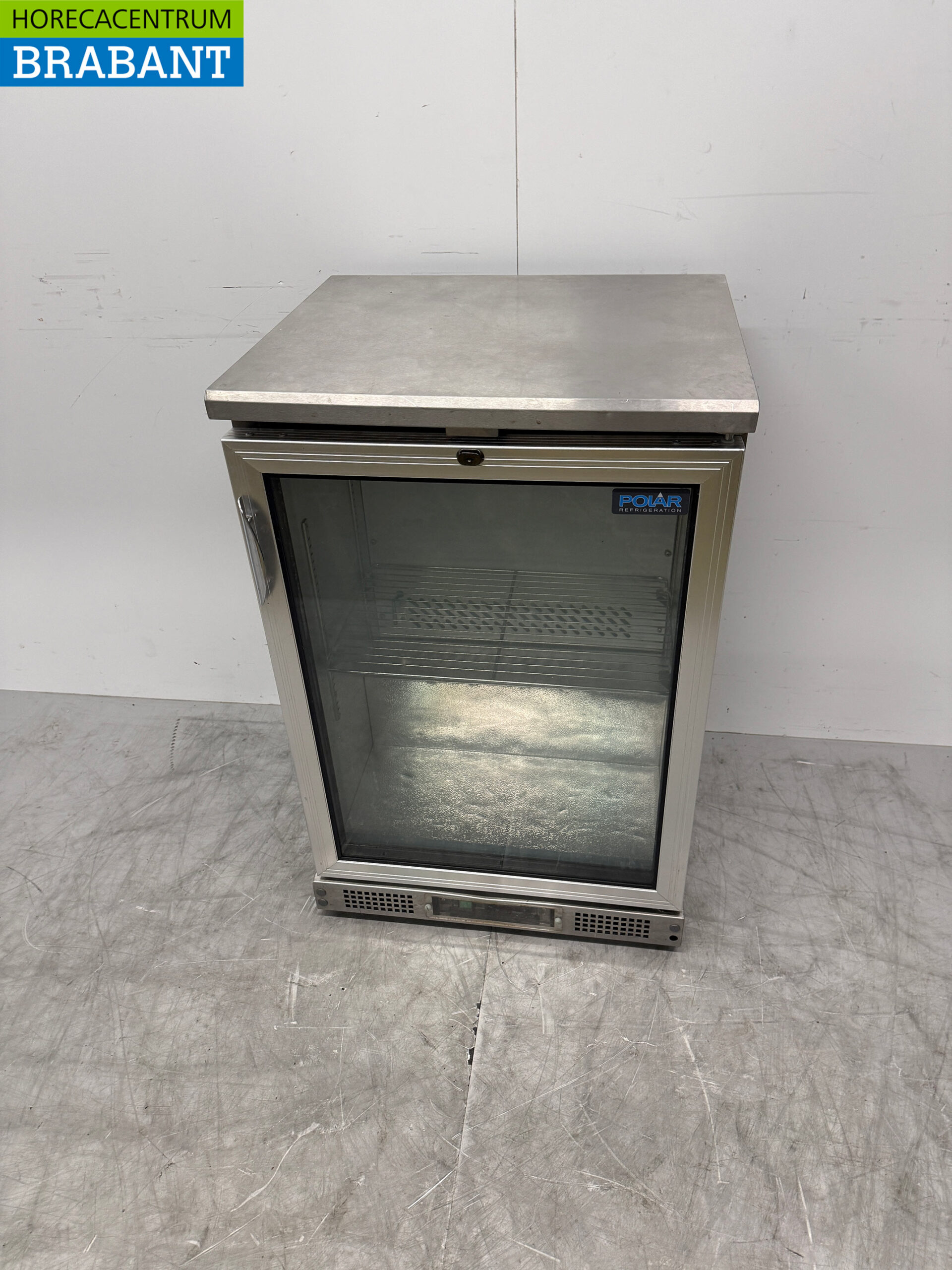 Stainless steel Polar Glass Door Refrigerator 200 liters 230V Catering