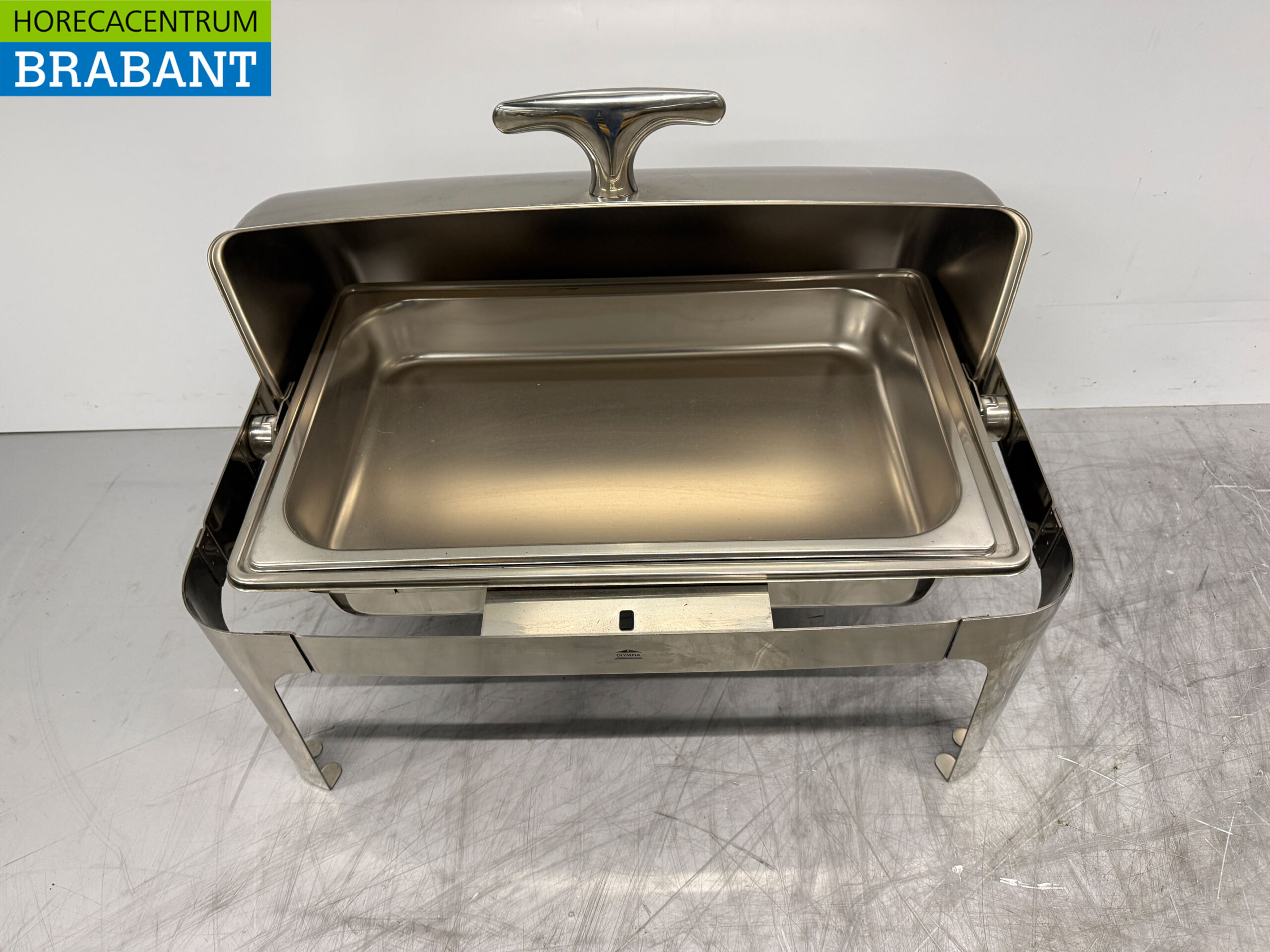 Stainless steel Olympia Chafingdish Rolltop 1/1 GN Catering - Image 4