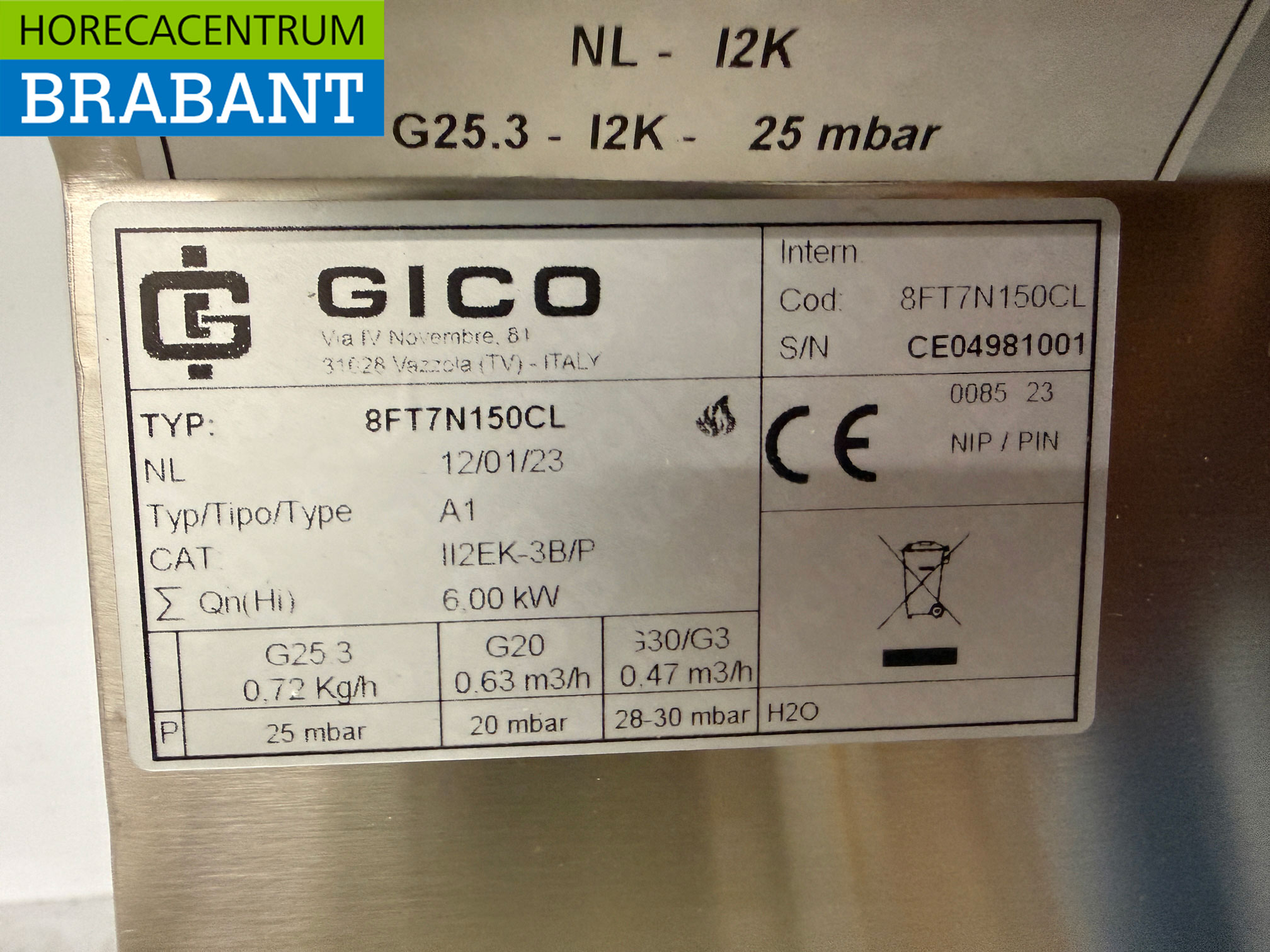 Stainless steel Gico Smooth Fryer 40 cm 6 kW GAS 700 line Horeca - Image 5