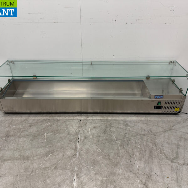 Stainless steel Polar GD877-E Saladiere Top Refrigerated Display Case 180 cm 230V Horeca