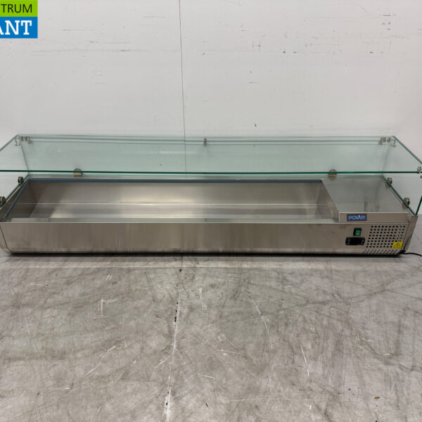 Stainless steel Polar GD877-E Saladiere Top Refrigerated Display Case 180 cm 230V Horeca