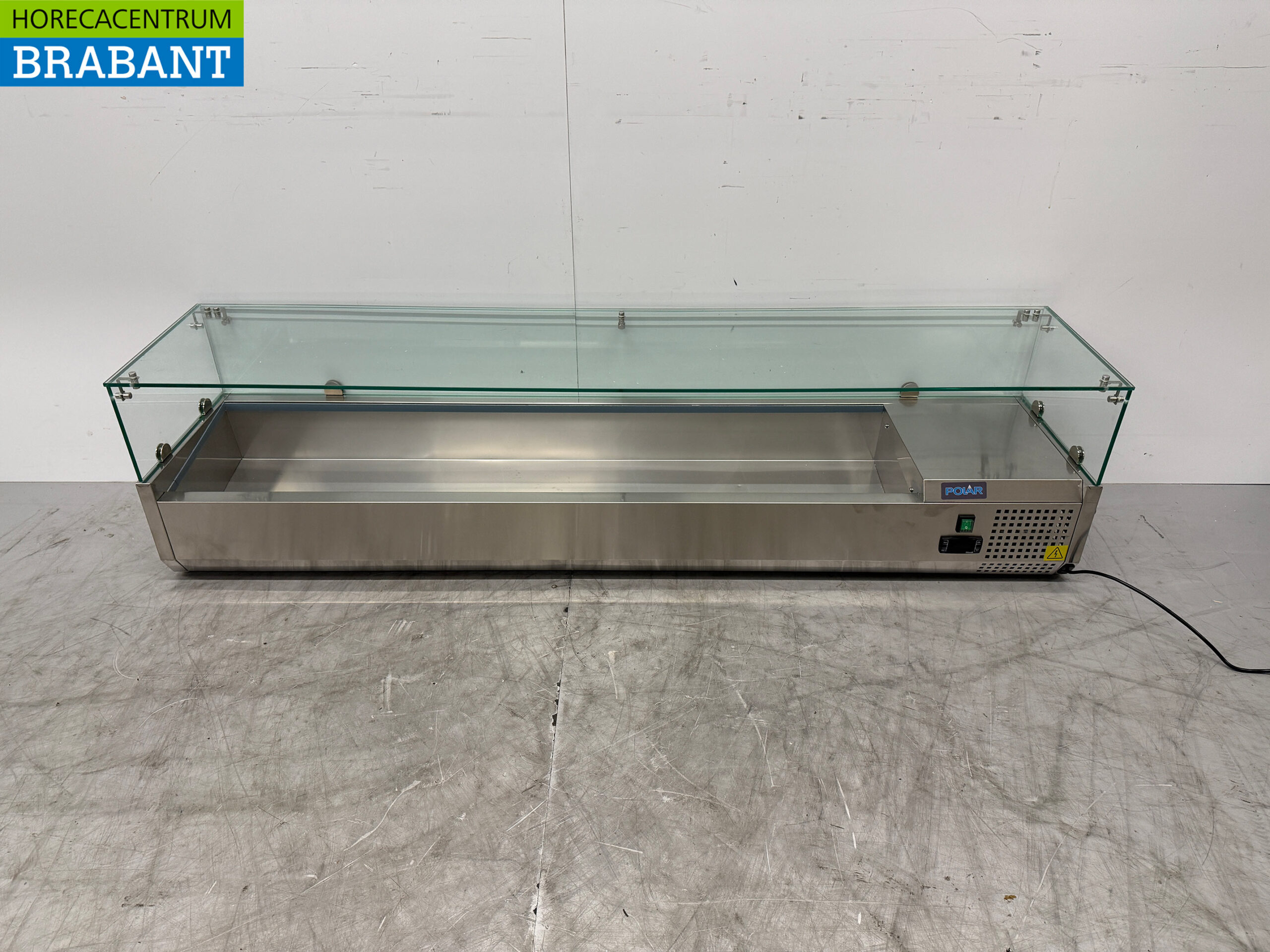 Stainless steel Polar GD877-E Saladiere Top Refrigerated Display Case 180 cm 230V Horeca