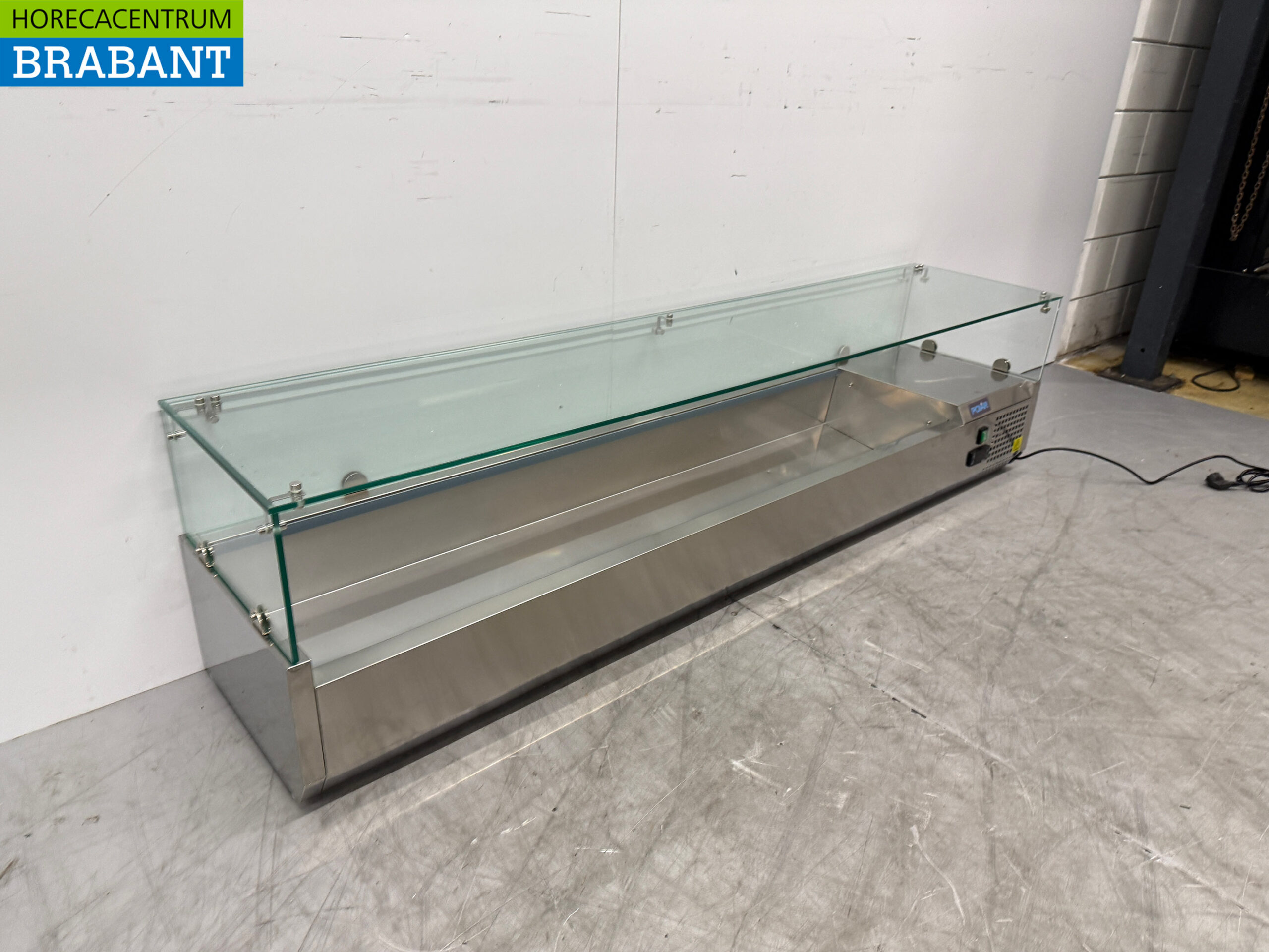 Stainless steel Polar GD877-E Saladiere Top Refrigerated Display Case 180 cm 230V Horeca - Image 3