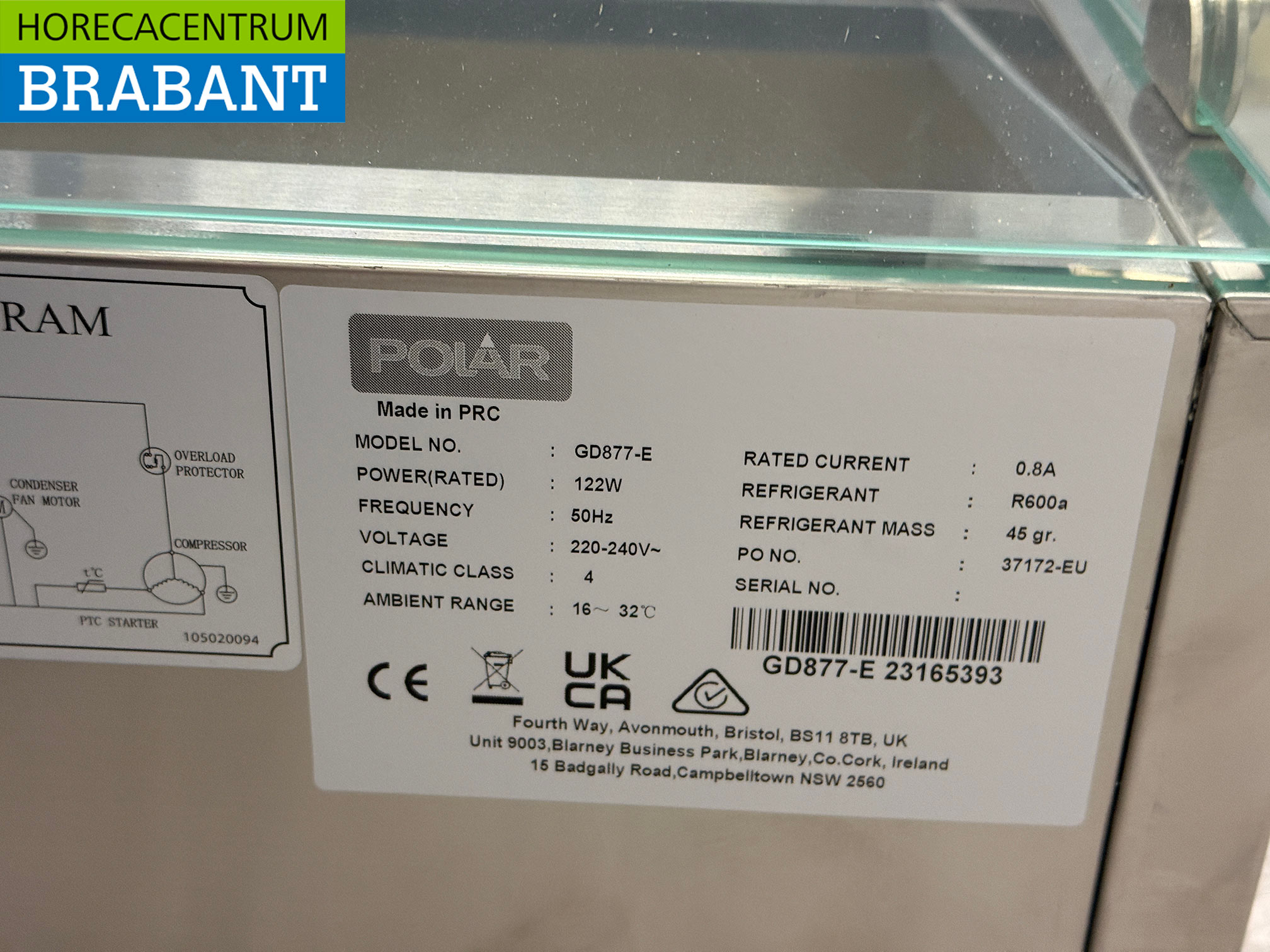 Stainless steel Polar GD877-E Saladiere Top Refrigerated Display Case 180 cm 230V Horeca - Image 5