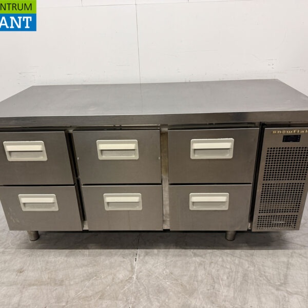 Snowflake stainless steel Refrigerated Workbench 6 drawers 163.5 cm 230V Horeca