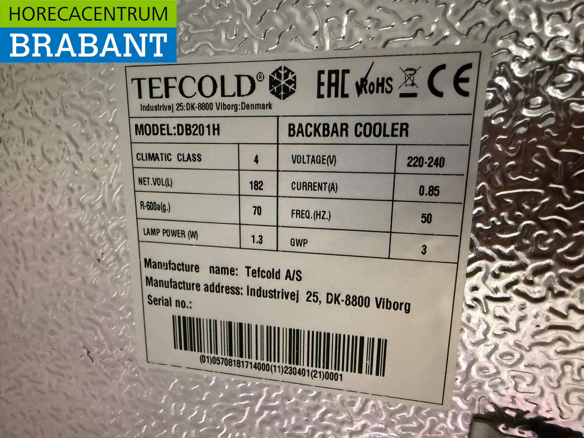 Tefcold Bar Refrigerator 2 Glass folding doors 90 cm 230V Catering - Image 5