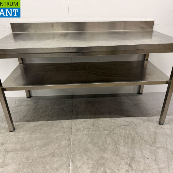 Stainless steel Worktable with undershelf 160 x 70 x 85 cm Catering