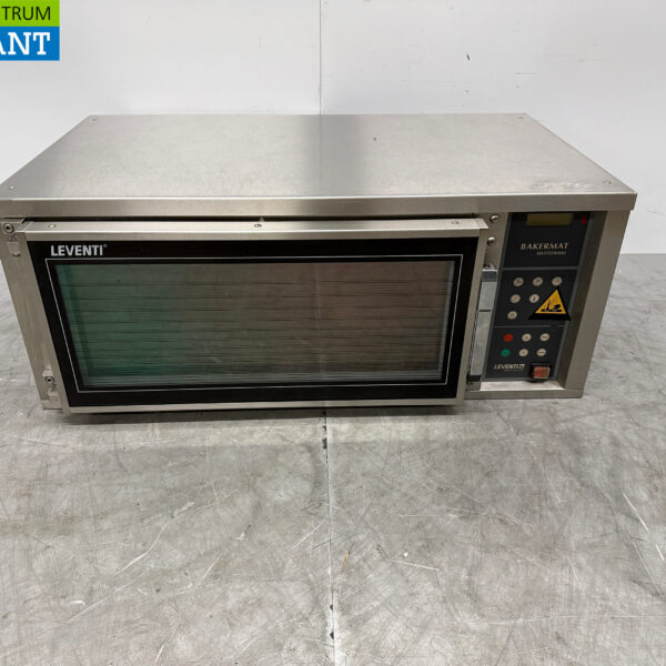 Stainless steel Leventi Hot air oven with moisture injection 2 x 60/40 cm 230V Horeca