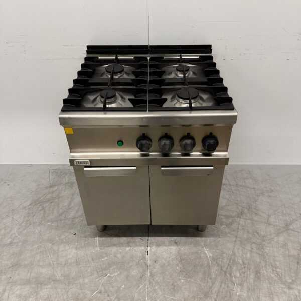 Stainless steel Zanussi 4 Burner Stove 70 cm GAS+230V Catering