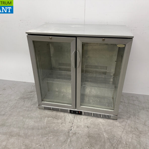 Exquisit Bar Refrigerator 2 Glass Folding Doors 90 cm 230V Catering