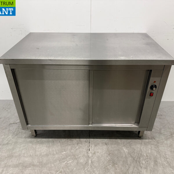 Stainless steel Bertrand Holding Cabinet 2 Sliding Doors 120 cm 230V Horeca