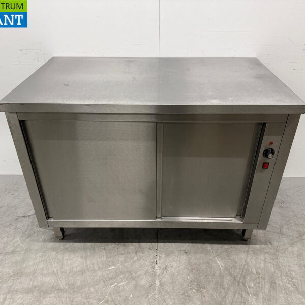 Stainless steel Bertrand Holding Cabinet 2 Sliding Doors 120 cm 230V Horeca