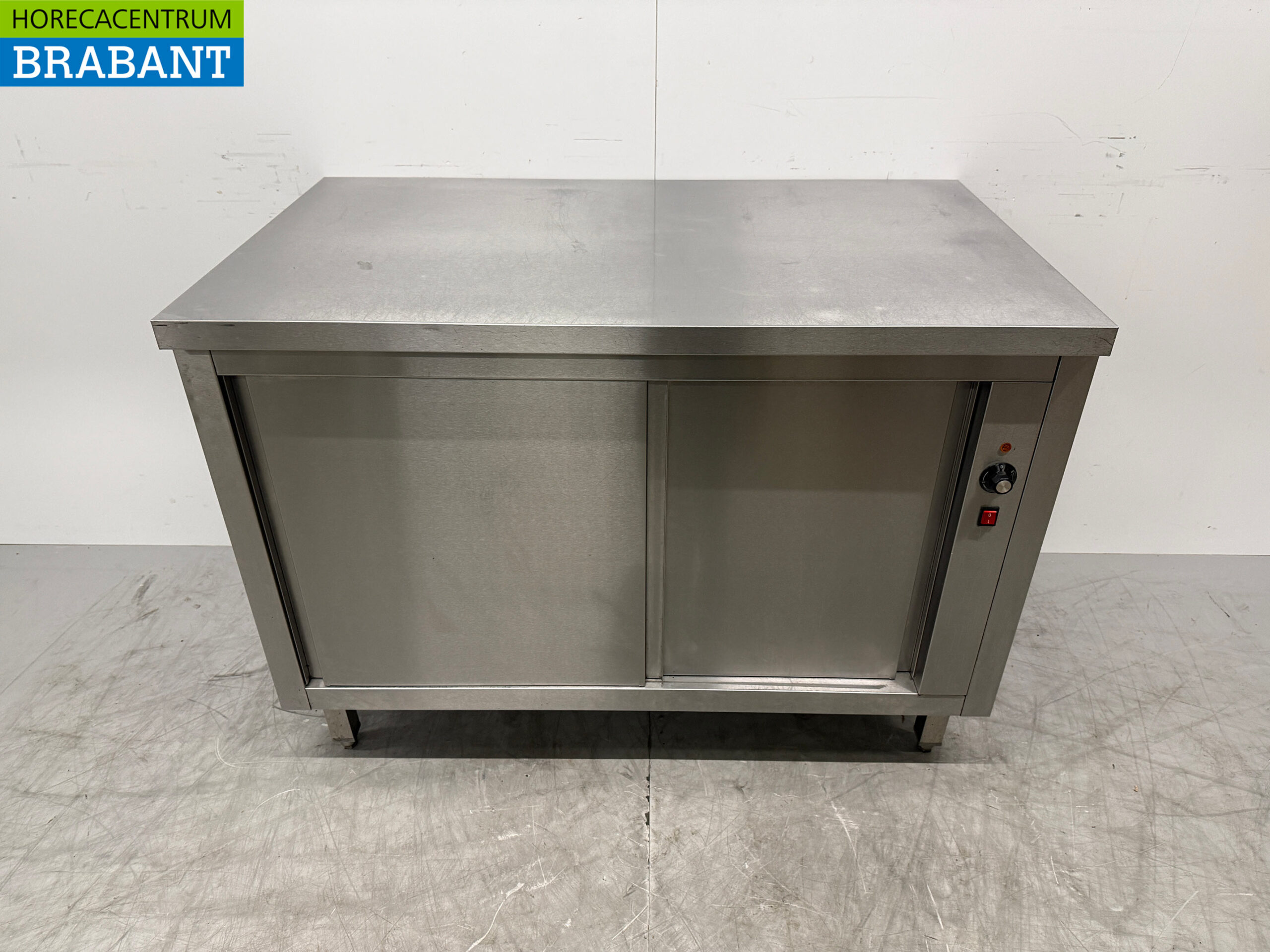 Stainless steel Bertrand Holding Cabinet 2 Sliding Doors 120 cm 230V Horeca