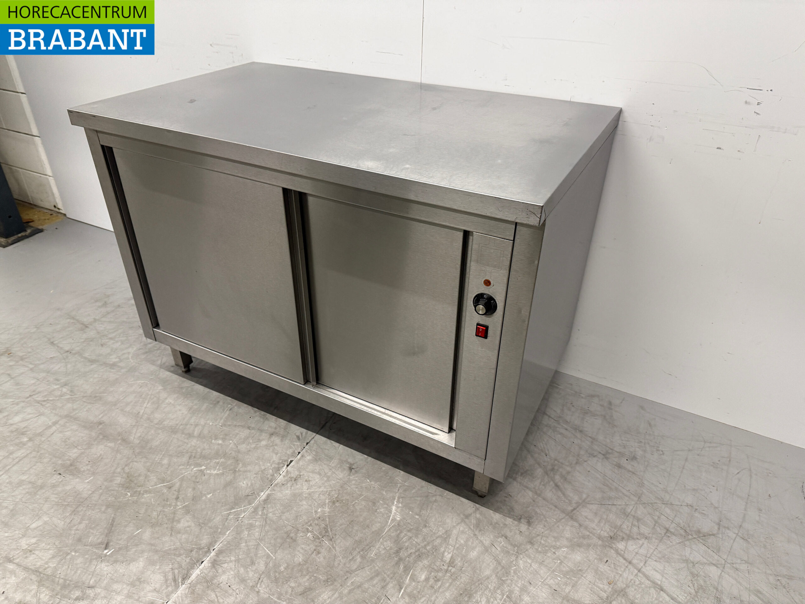 Stainless steel Bertrand Holding Cabinet 2 Sliding Doors 120 cm 230V Horeca - Image 2
