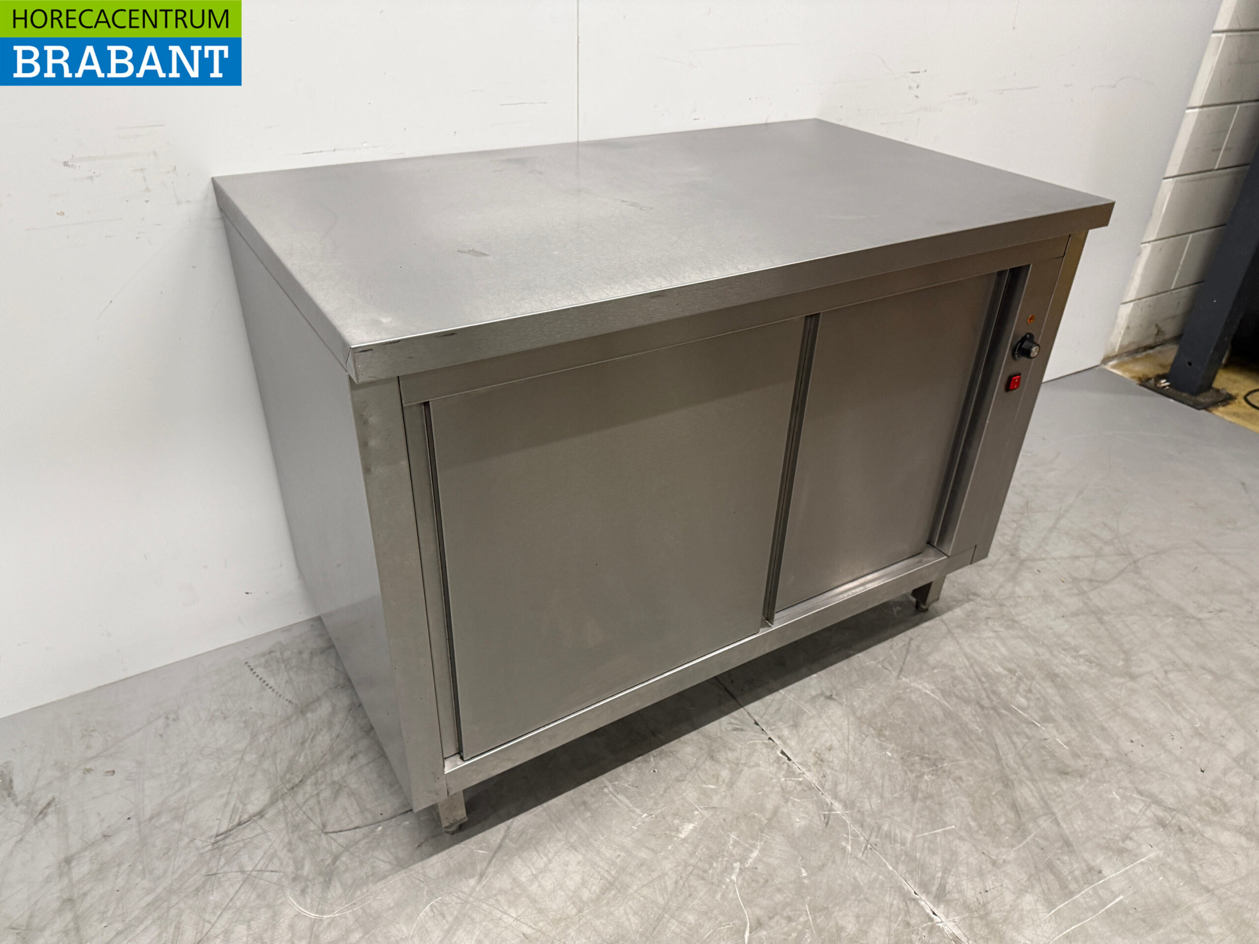 Stainless steel Bertrand Holding Cabinet 2 Sliding Doors 120 cm 230V Horeca - Image 3