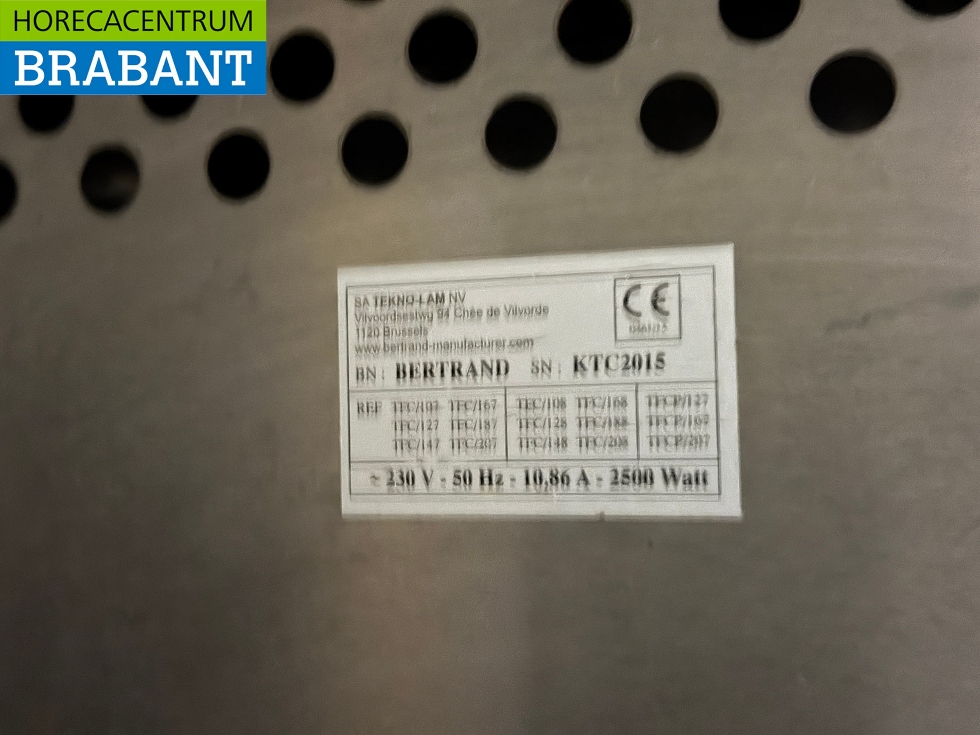 Stainless steel Bertrand Holding Cabinet 2 Sliding Doors 120 cm 230V Horeca - Image 5