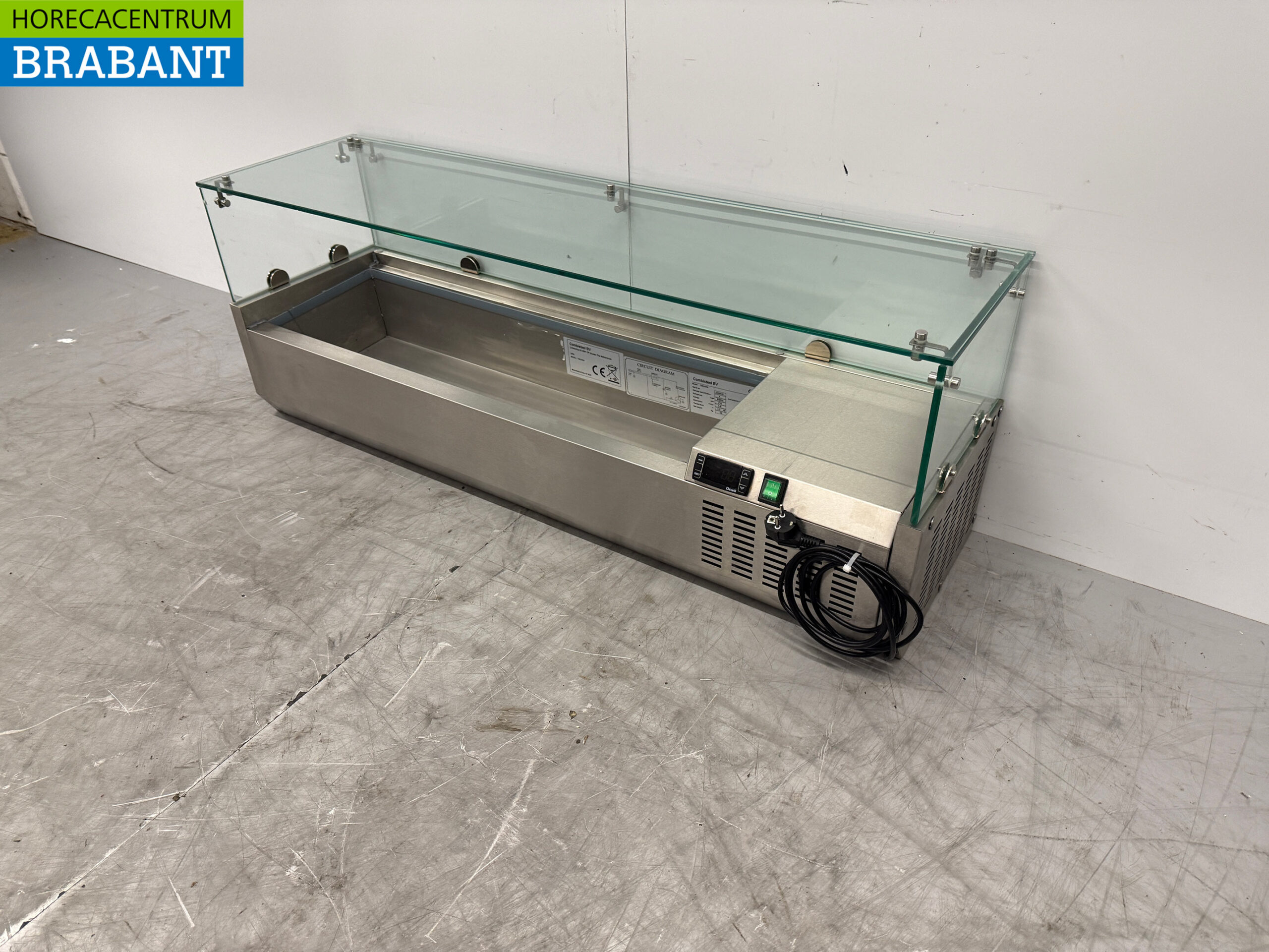 Stainless steel Combisteel Saladiere 5 x 1/4 GN 120 cm 230V Horeca - Image 2