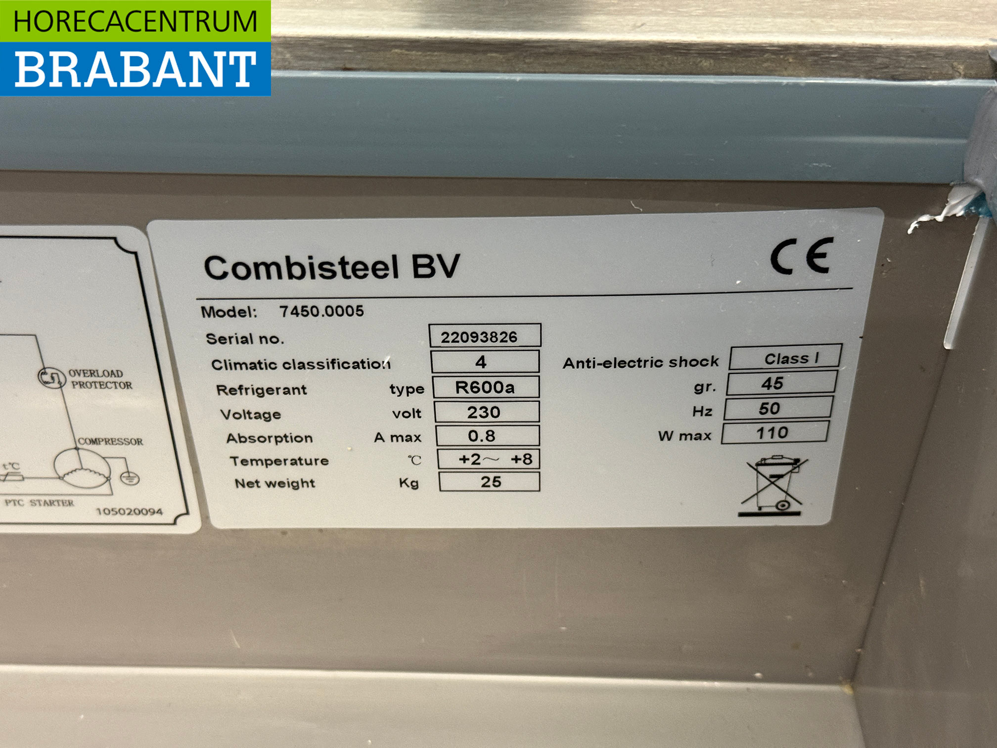 Stainless steel Combisteel Saladiere 5 x 1/4 GN 120 cm 230V Horeca - Image 5