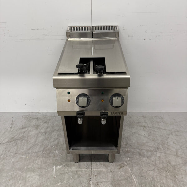 Stainless steel Zanussi Double Fryer 2 x 5 liters 400V Catering