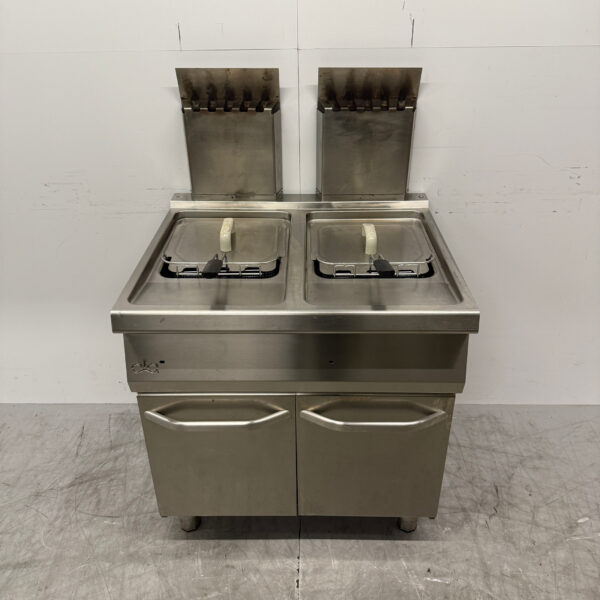 Stainless steel Ata Double Fryer 2x 15 liter GAS Catering