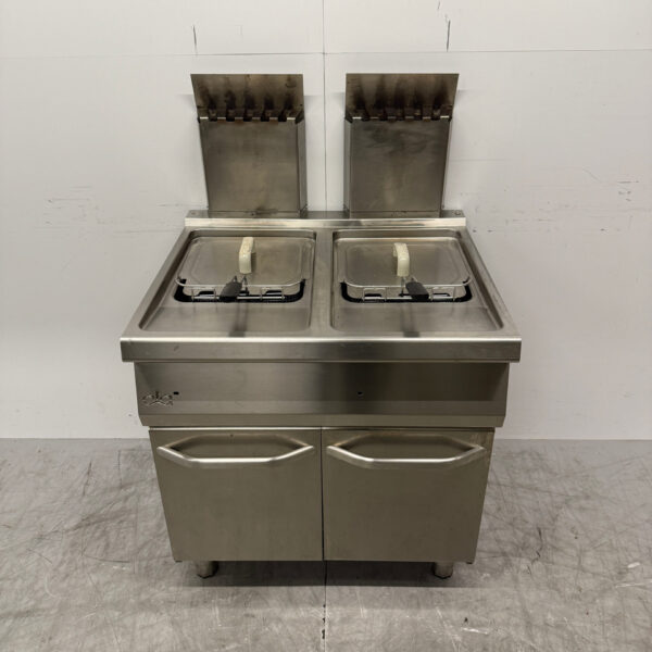 Stainless steel Ata Double Fryer 2x 15 liter GAS Catering