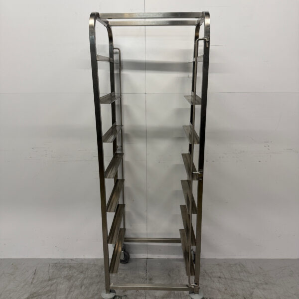 Stainless steel Regal cart for 7 wash crates wash baskets 50 x 50 cm Catering
