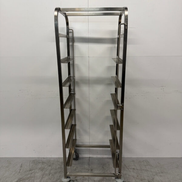 Stainless steel Regal cart for 7 wash crates wash baskets 50 x 50 cm Catering