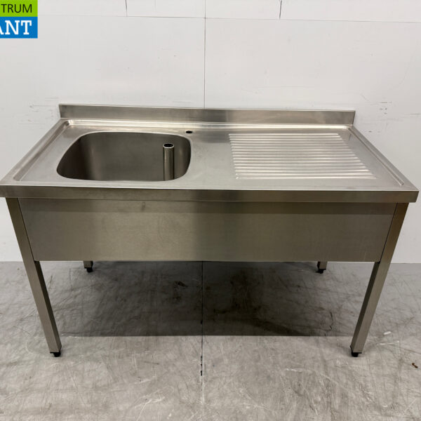 Stainless steel Sink Table Sink 139 x 70 x 85.5 cm Catering