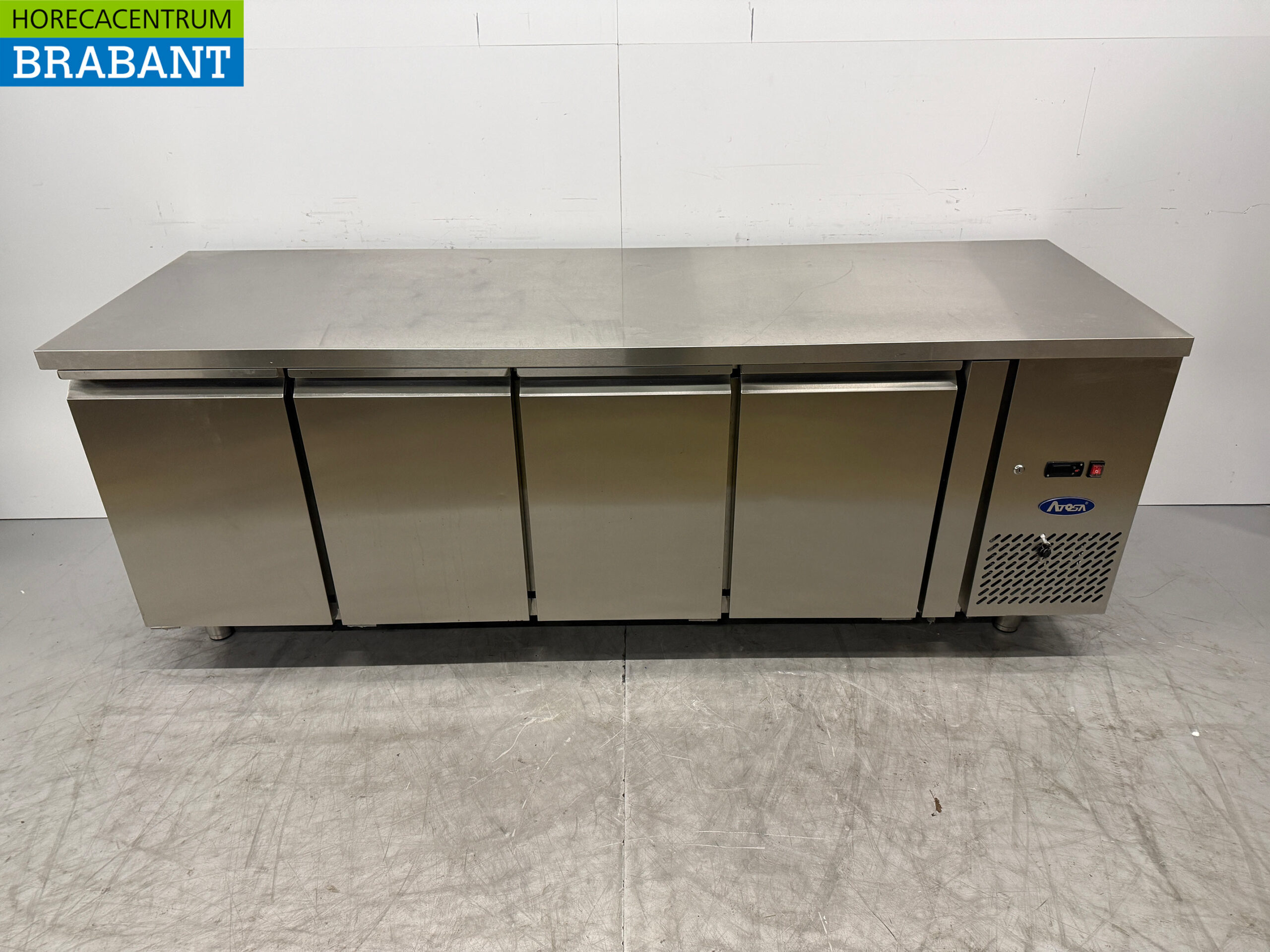 Stainless steel Atosa Refrigerated Workbench 4 Doors 223 cm 230V Catering
