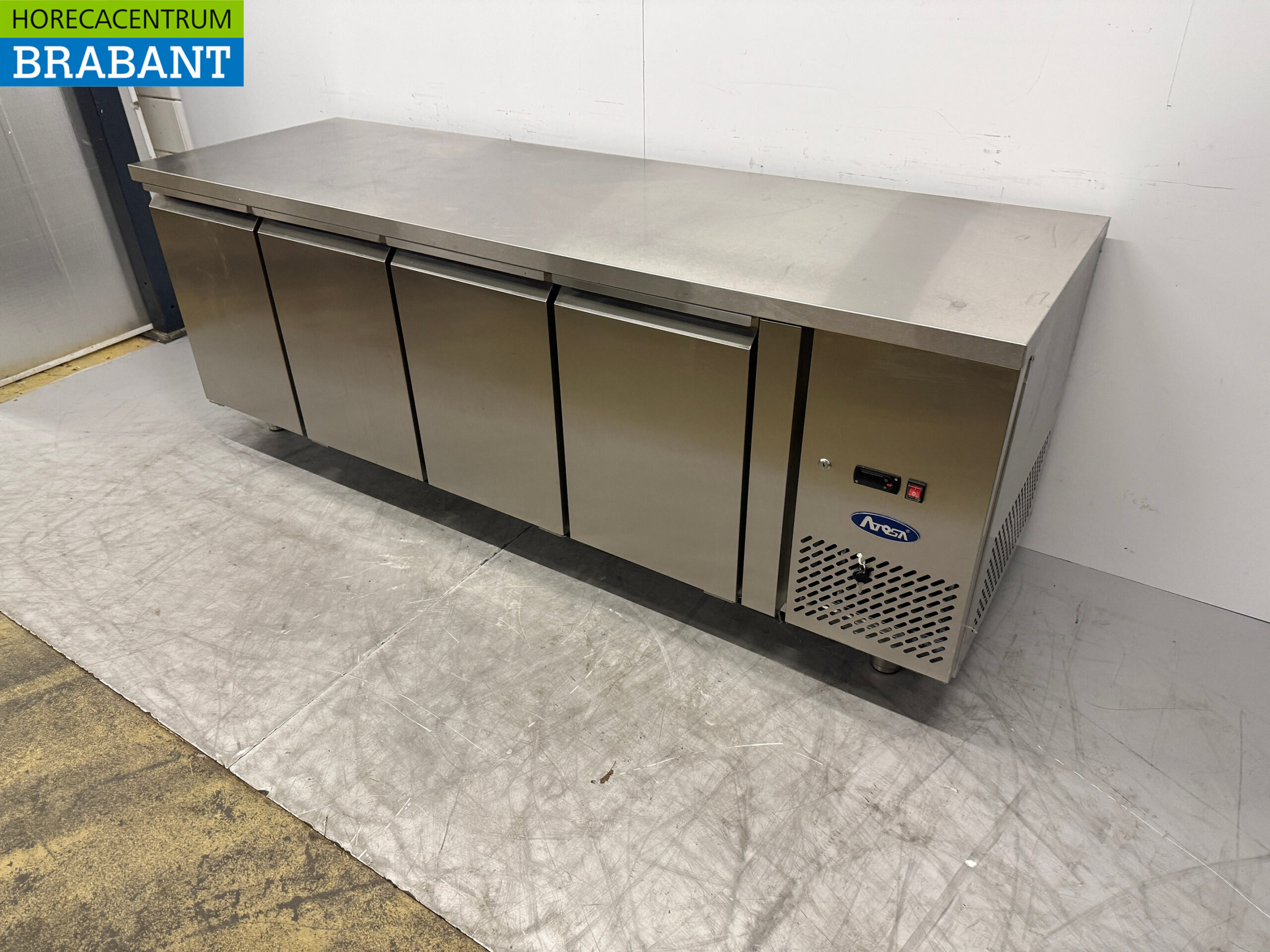Stainless steel Atosa Refrigerated Workbench 4 Doors 223 cm 230V Catering - Image 2
