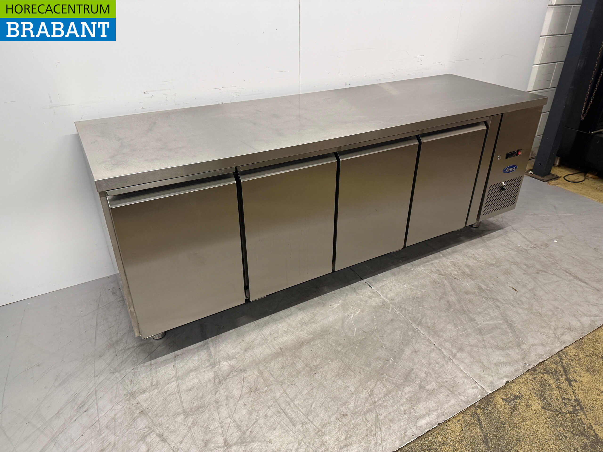 Stainless steel Atosa Refrigerated Workbench 4 Doors 223 cm 230V Catering - Image 3