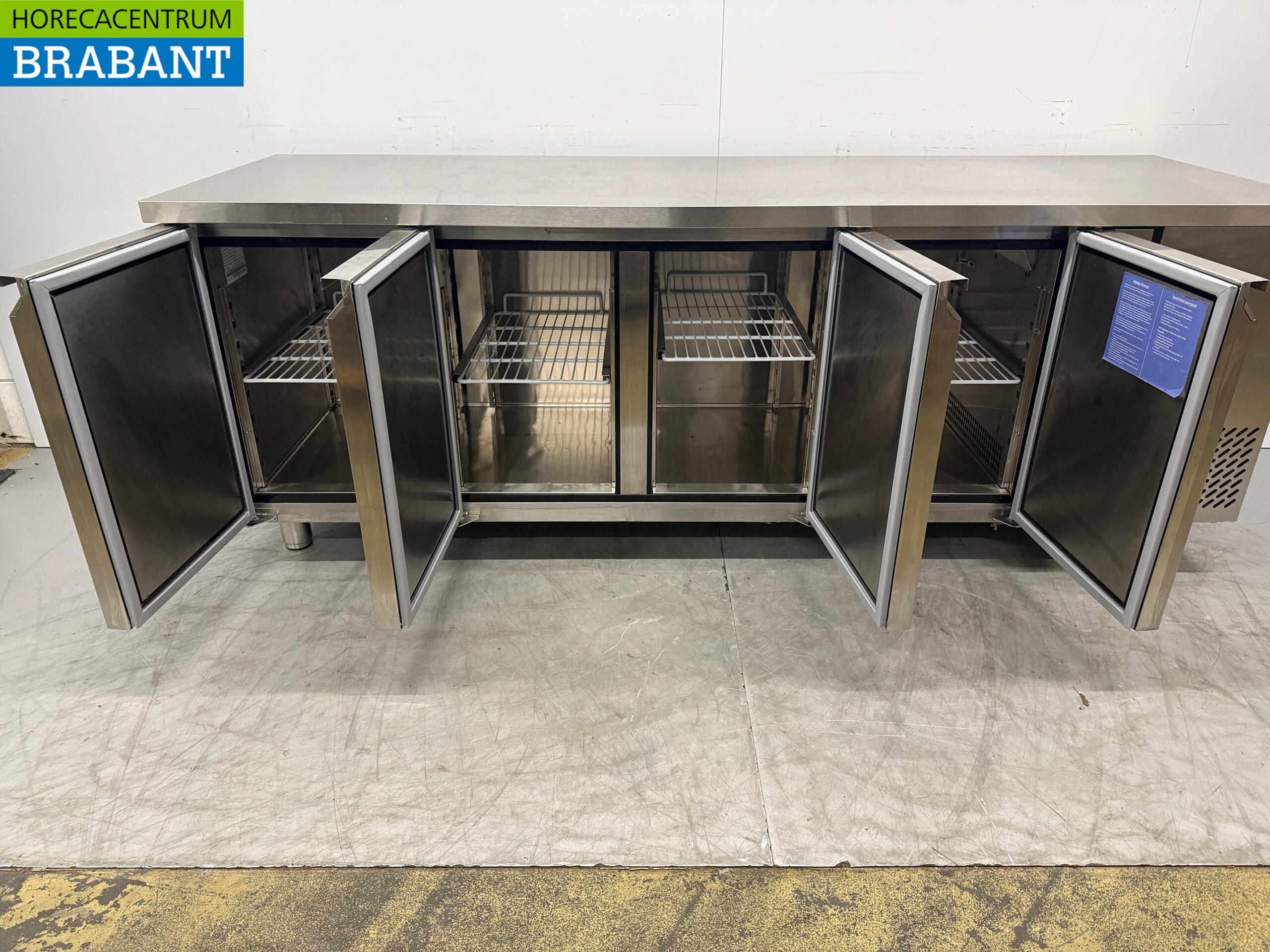 Stainless steel Atosa Refrigerated Workbench 4 Doors 223 cm 230V Catering - Image 4