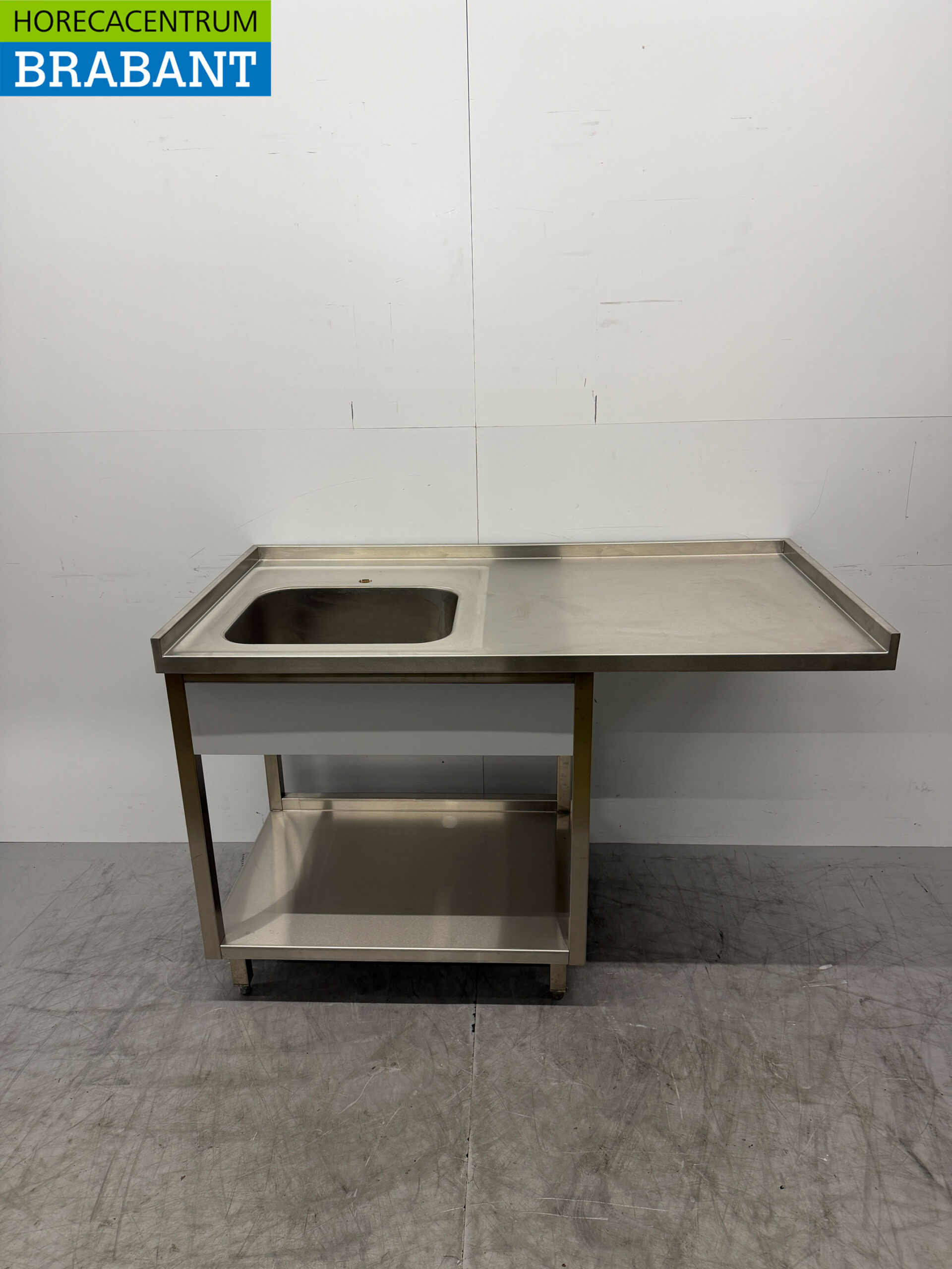 Stainless steel Sink Table Sink 148.5 x 75 cm Catering
