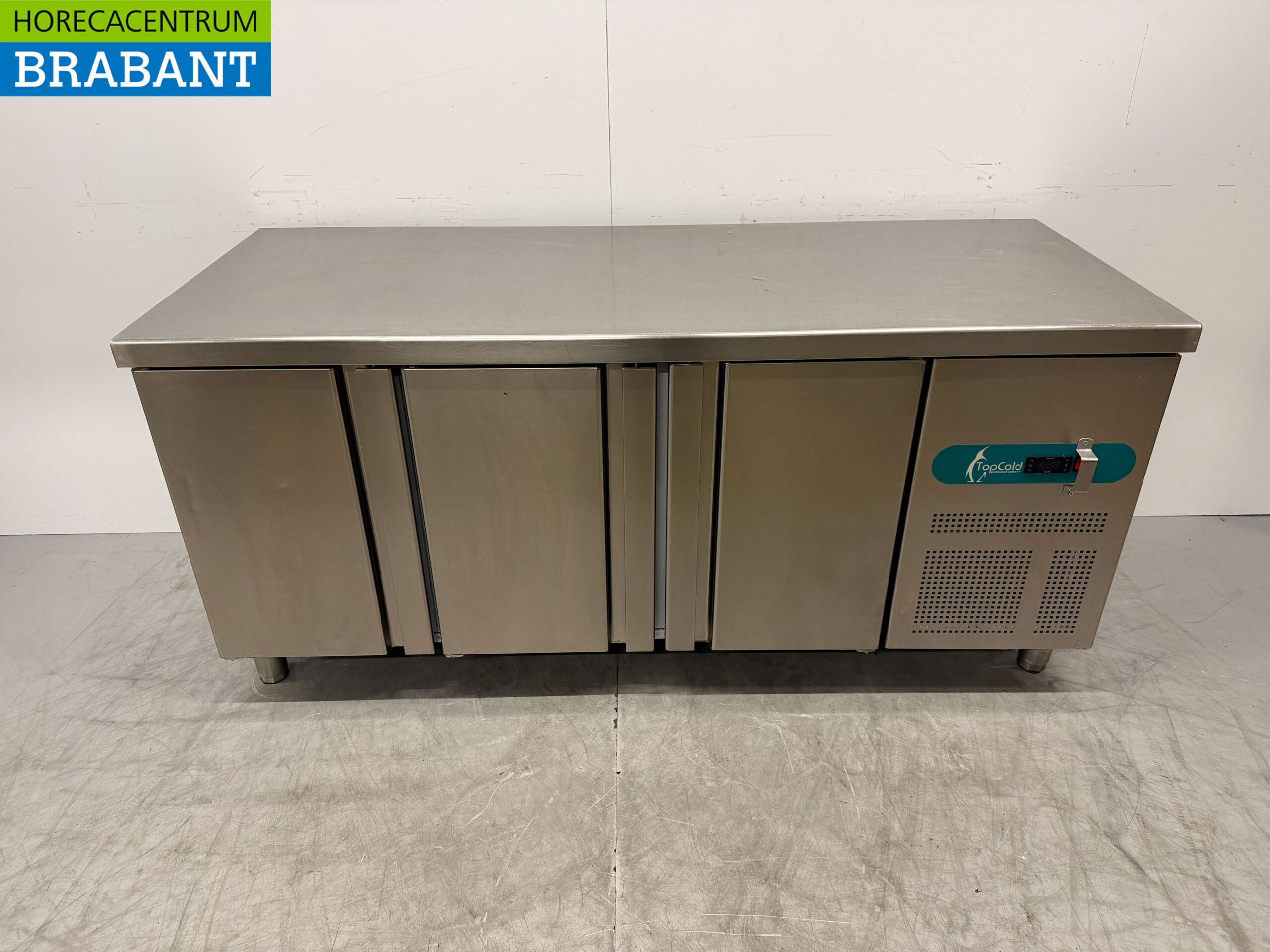 Stainless steel Freezer Workbench 3 Doors 179 cm 230V Catering