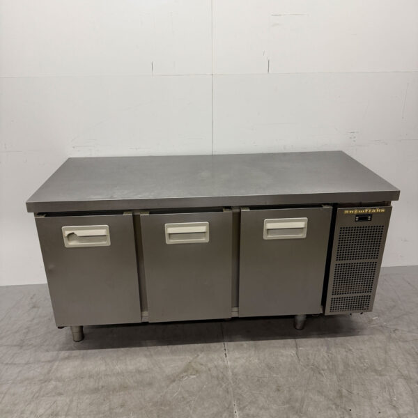 Stainless steel Snowflake Refrigerated Workbench 3 Doors 163 cm 230V Catering