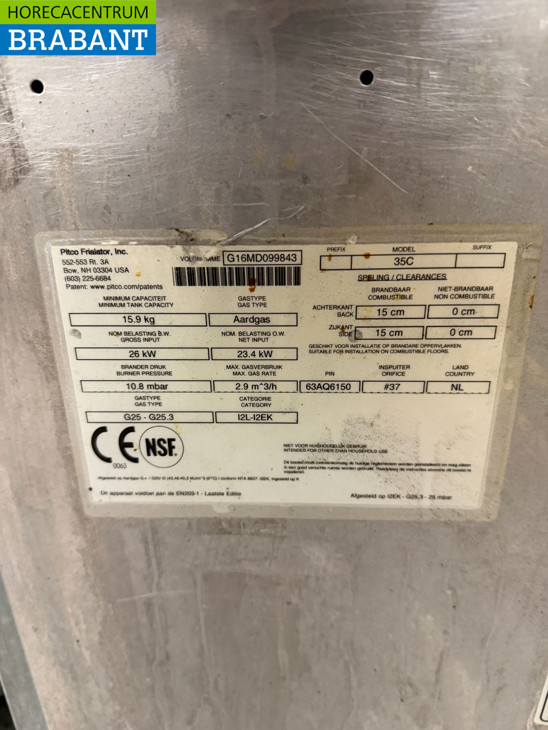 Stainless steel Pitco Fryer 18 liter GAS Catering - Image 6