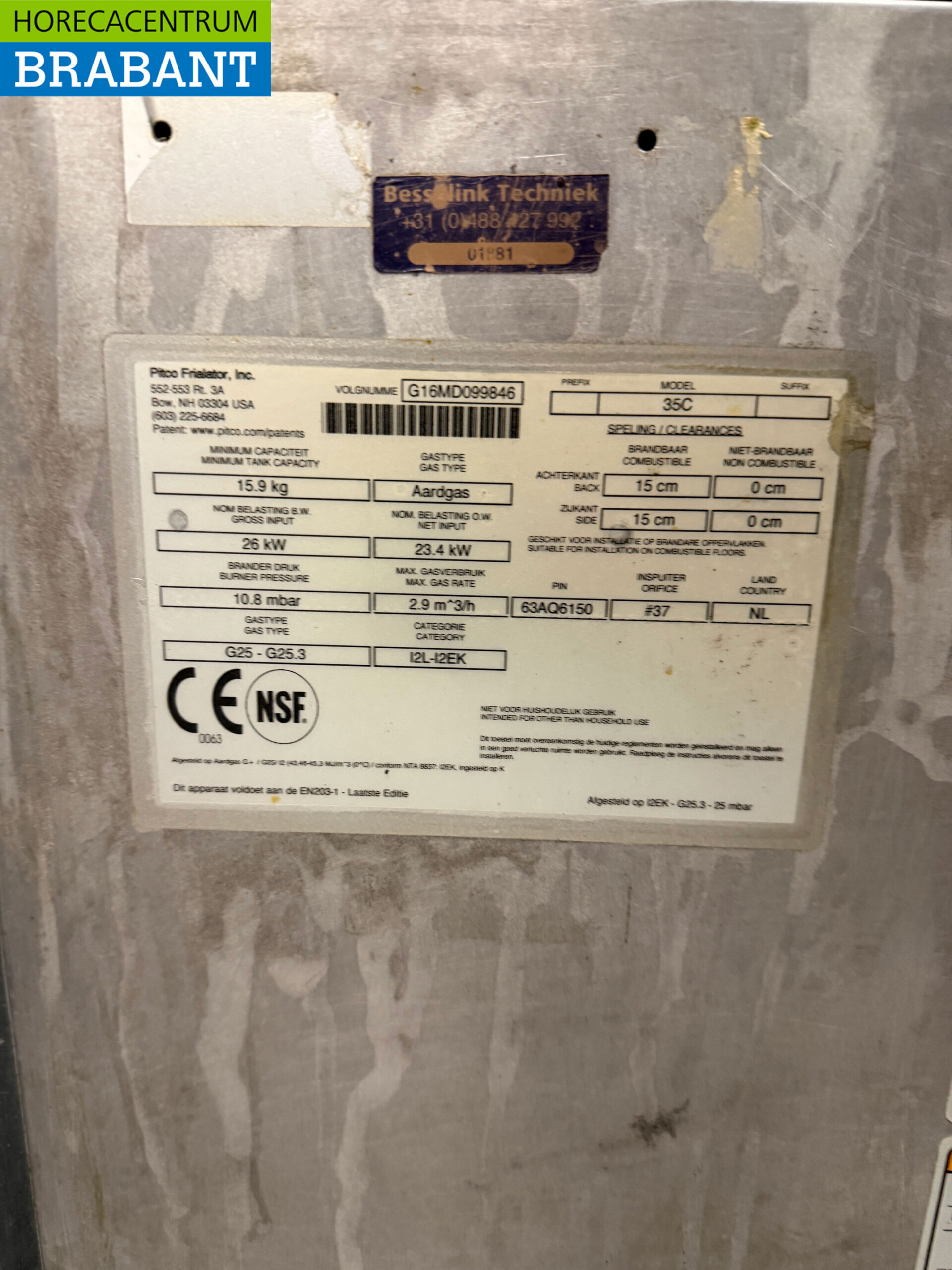 Stainless steel Pitco Fryer 18 liter GAS Catering - Image 6