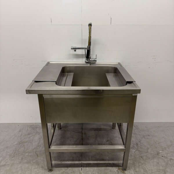 Stainless steel sink Sink with faucet 86.5 x 80 x 91 cm Catering
