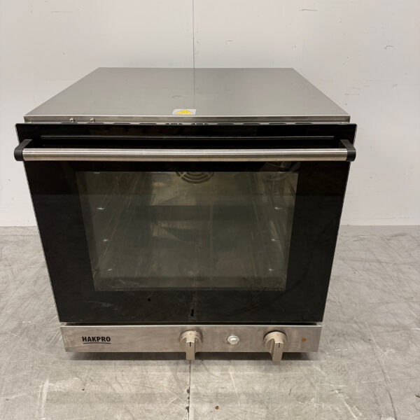Stainless steel Hakpro Piron Hot air oven with moisture injection 4x 442x325mm 230V Horeca