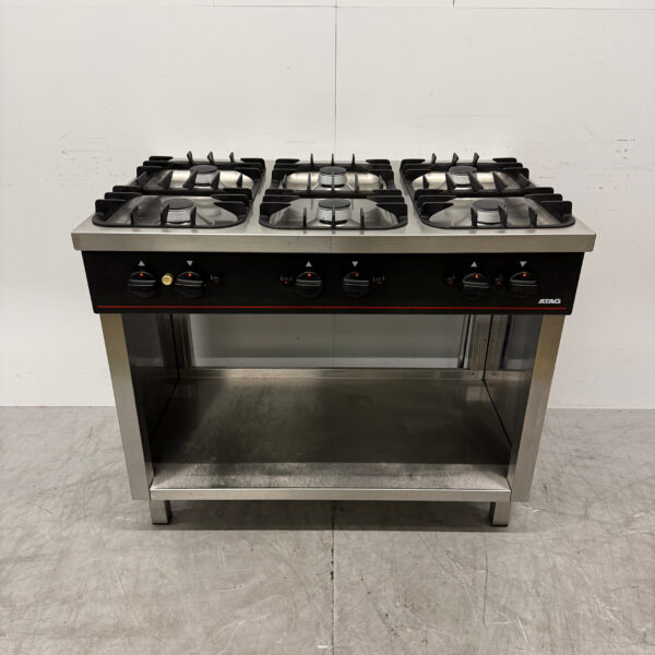 Stainless steel Atag 6 burner stove 105 cm GAS Horeca