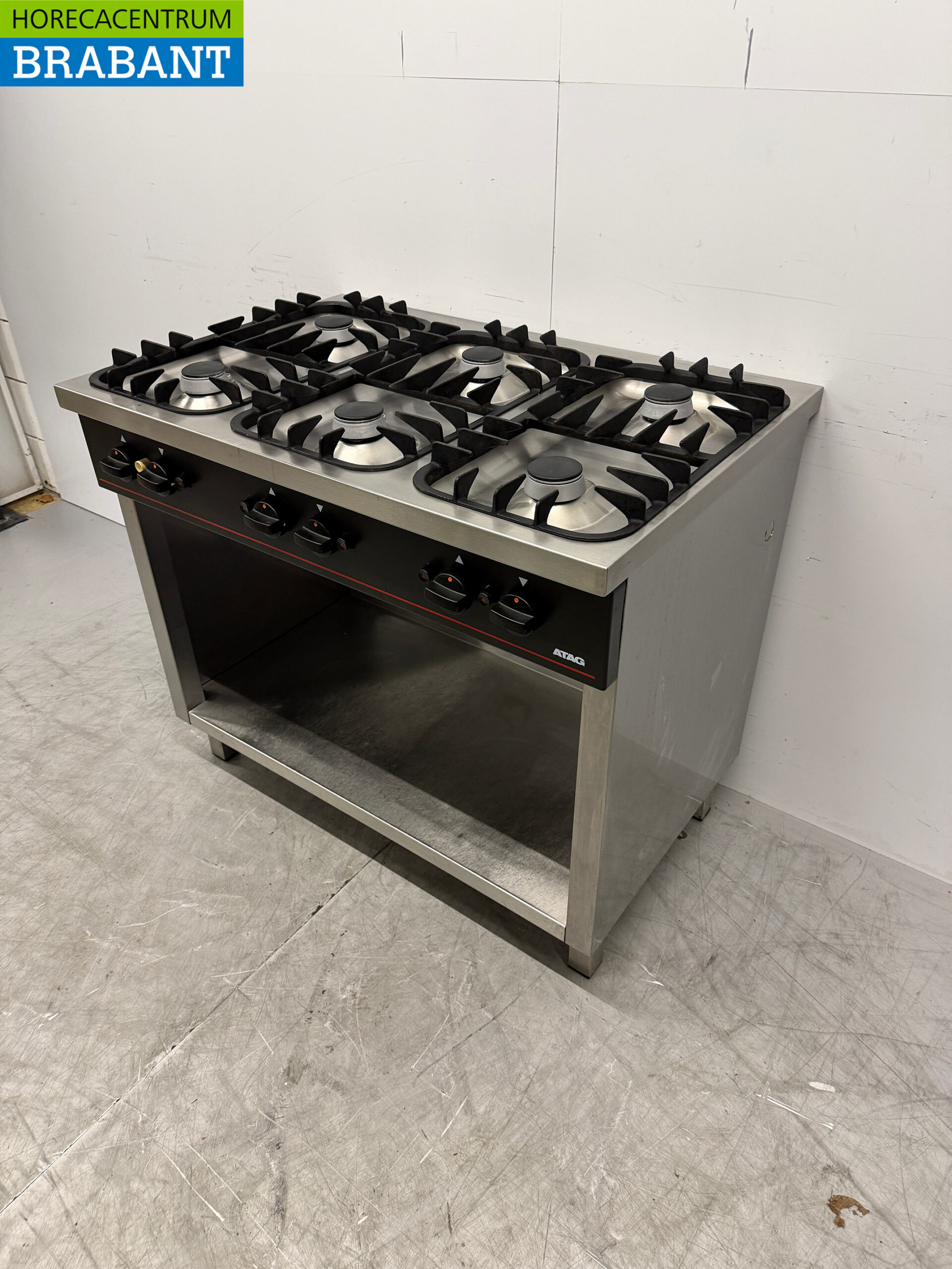 Stainless steel Atag 6 burner stove 105 cm GAS Horeca - Image 2