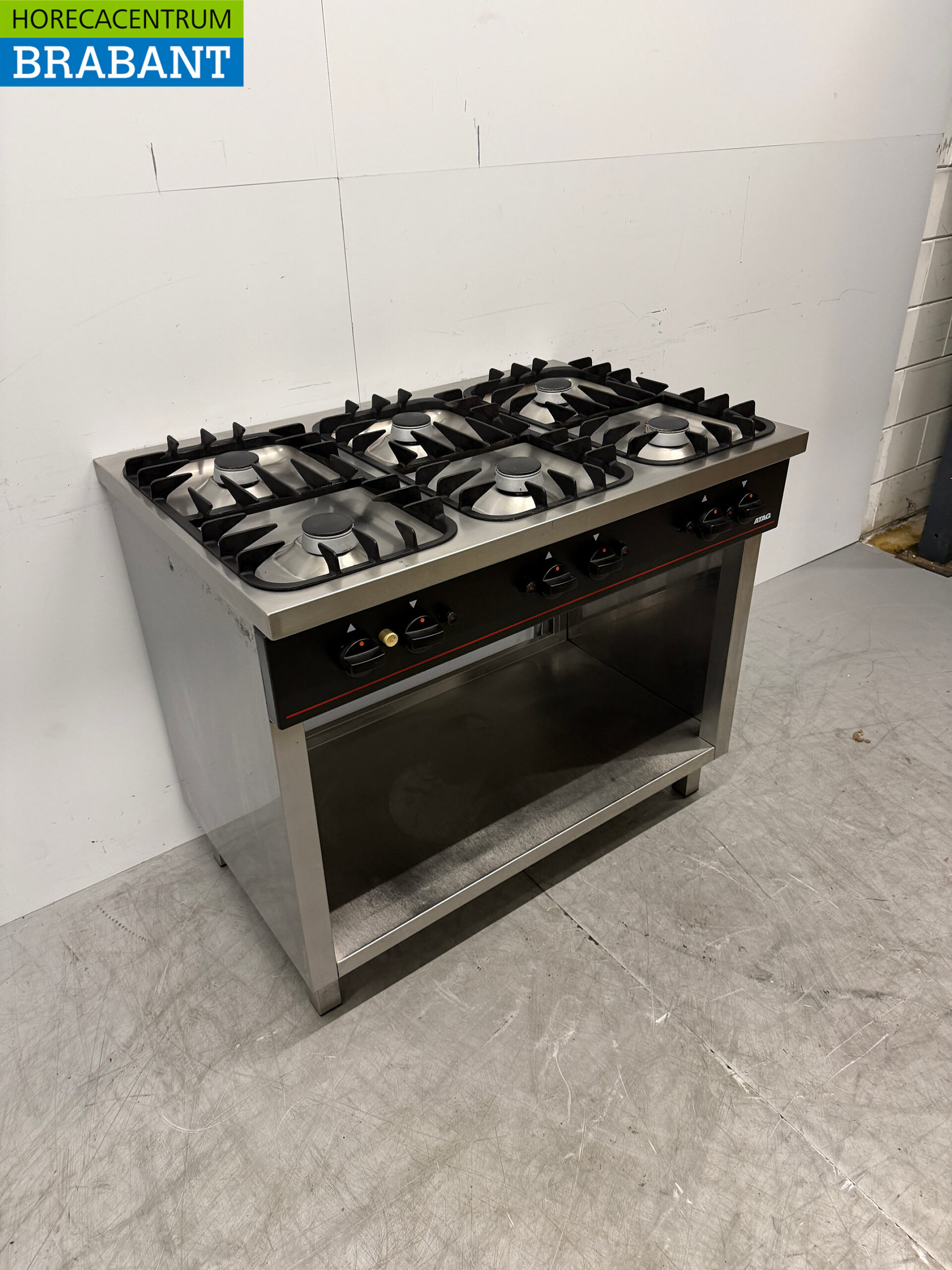 Stainless steel Atag 6 burner stove 105 cm GAS Horeca - Image 3