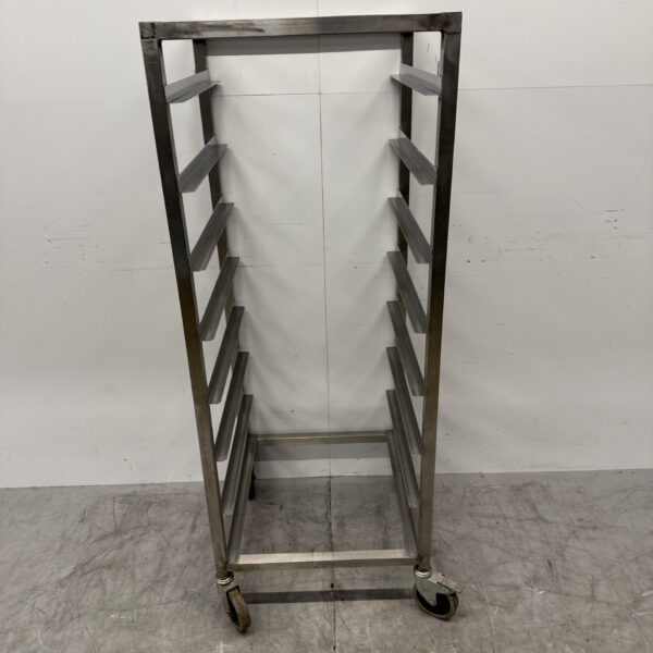 Stainless steel Regal Trolley for 8 Washing Crates 50 x 50 cm Horeca