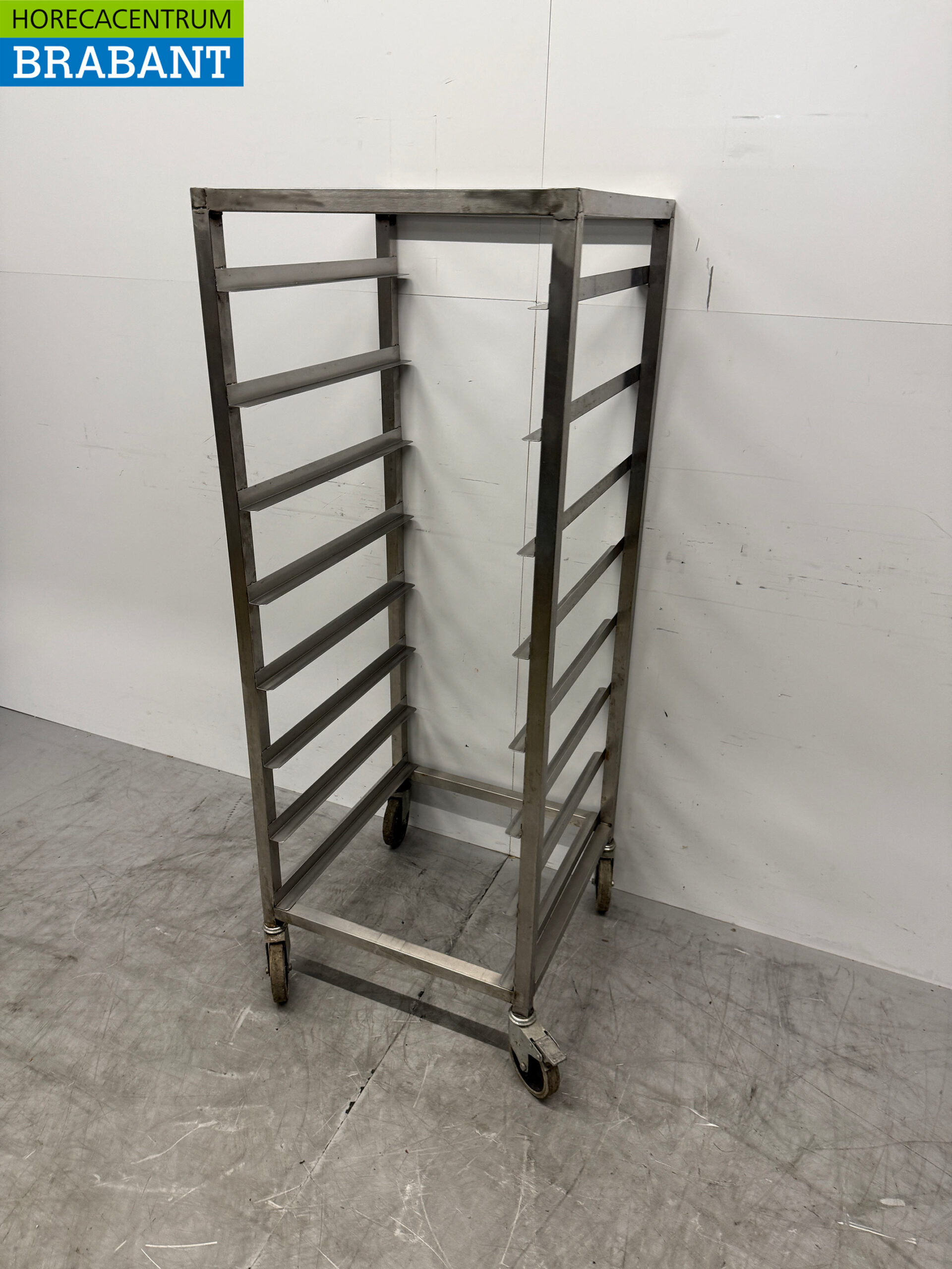Stainless steel Regal Trolley for 8 Washing Crates 50 x 50 cm Horeca - Image 2