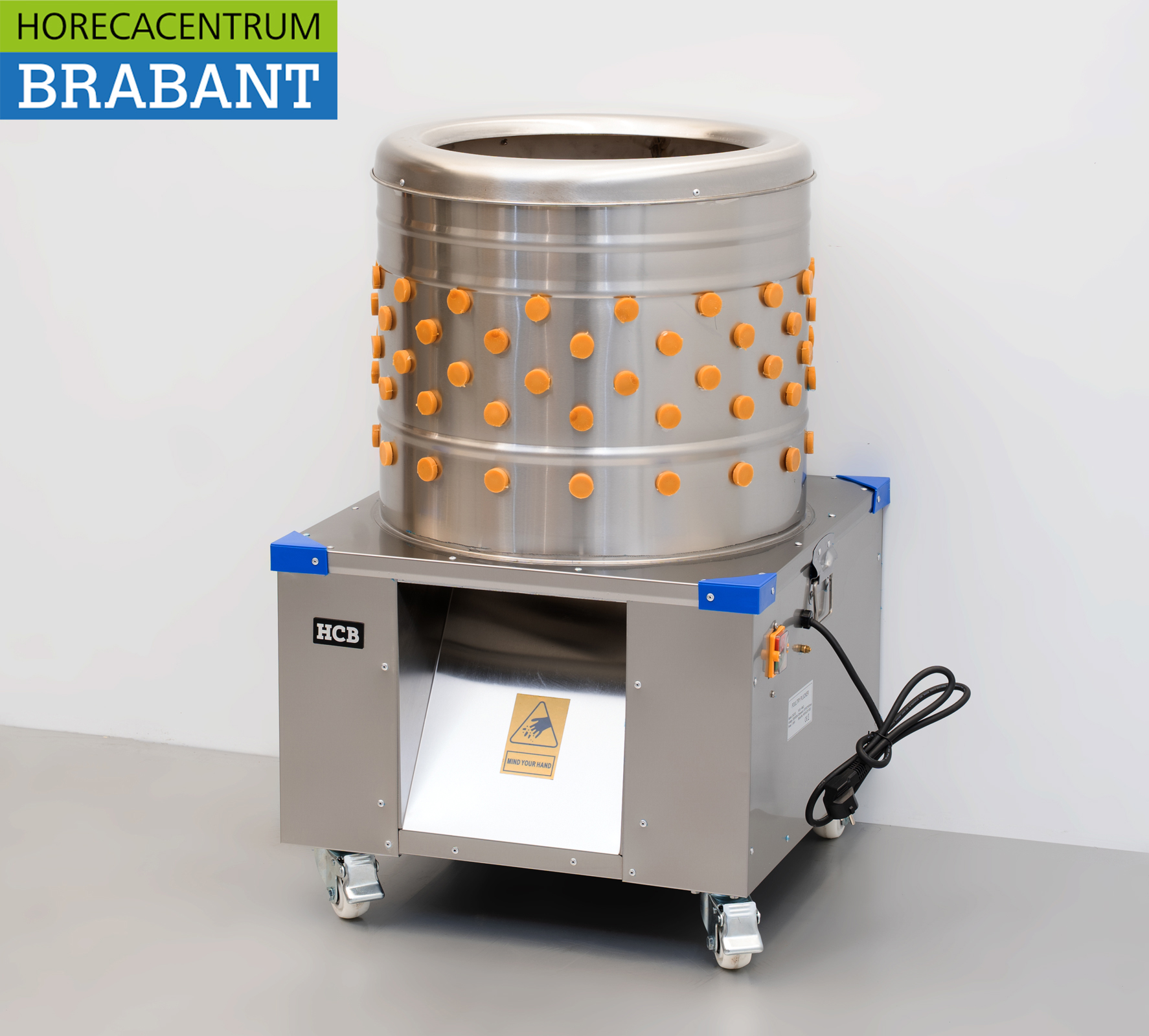 Stainless steel Mobile poultry picking machine 180 pieces/hour 230V Catering - Image 2