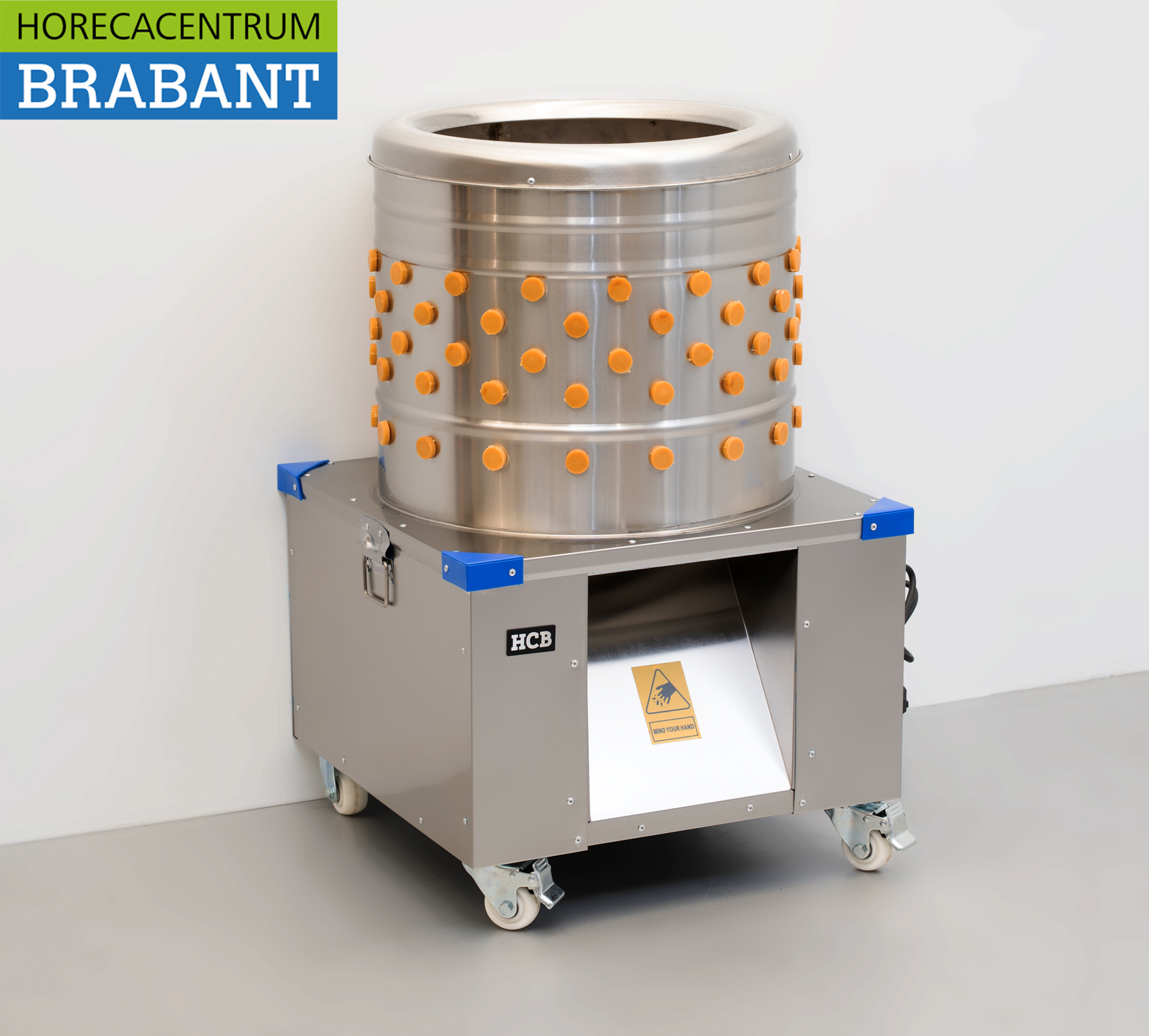 Stainless steel Mobile poultry picking machine 180 pieces/hour 230V Catering - Image 3