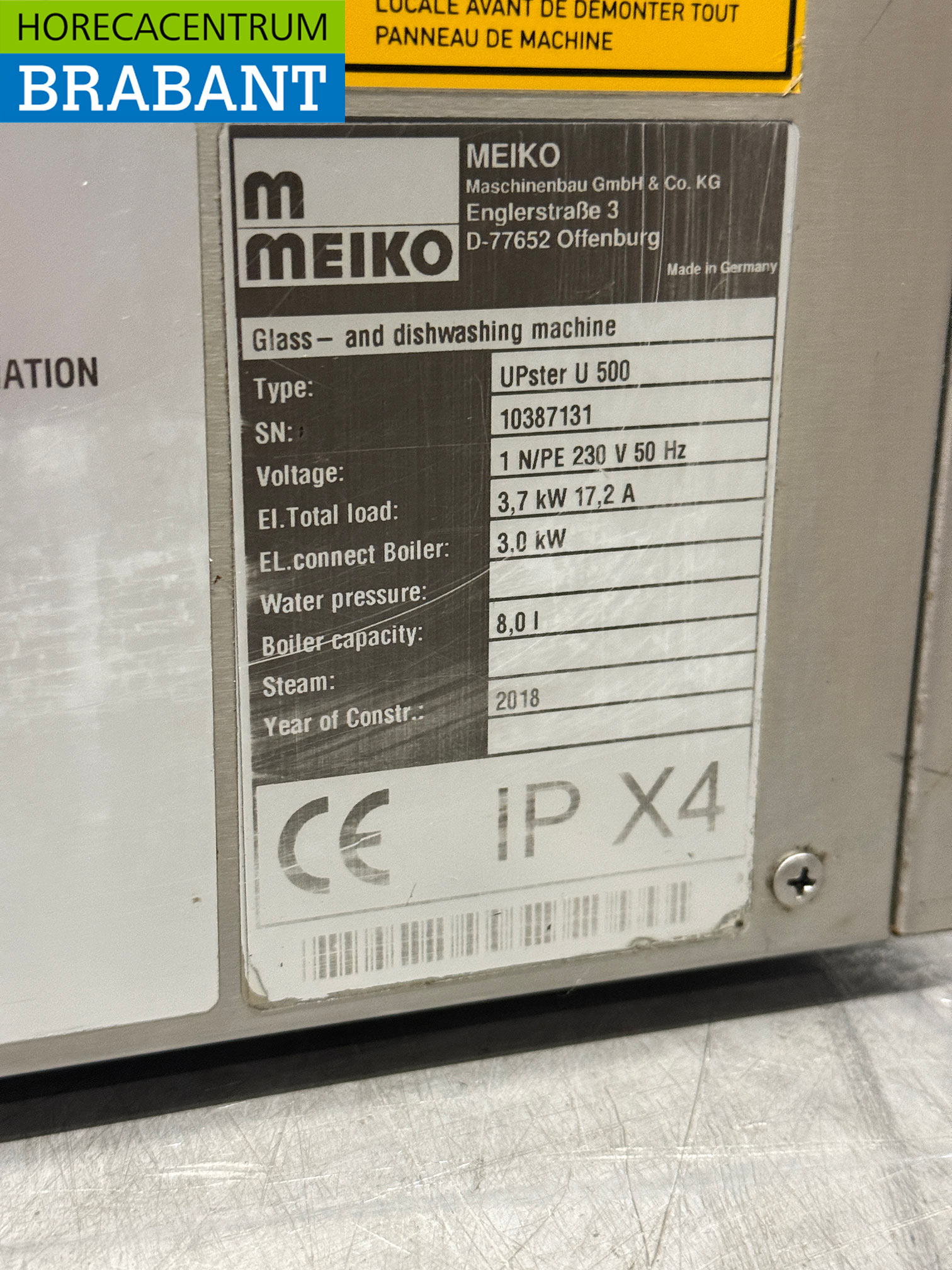 Stainless steel Meiko UPster U 500 Dishwasher 230V Catering - Image 6