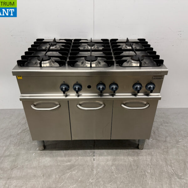 Stainless steel Alpeninox 6 Stove Propane 105 cm Horeca